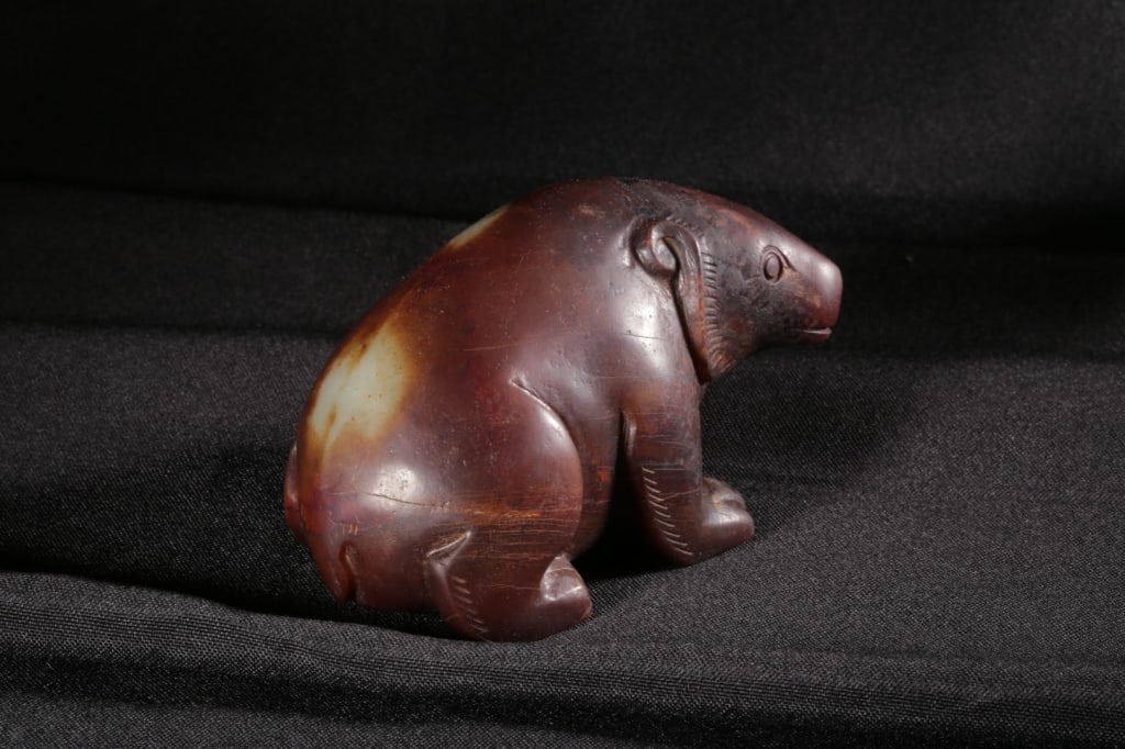Chinese Jade Carved Bear - 3