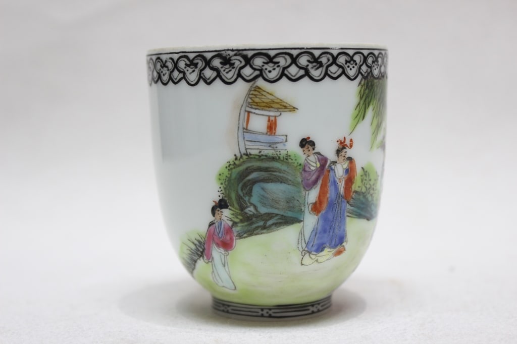 Chinese Eggshell Hand-painted Porcelain Cup,Mark (1 of 5)