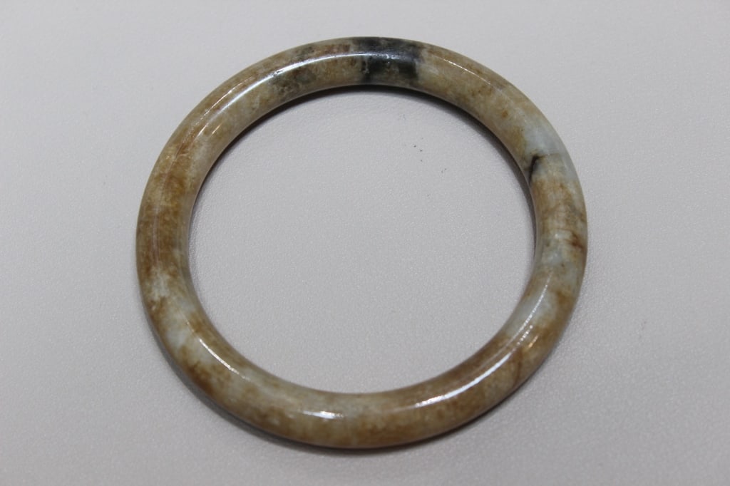 Chinese Jade Carved Bangle - 2