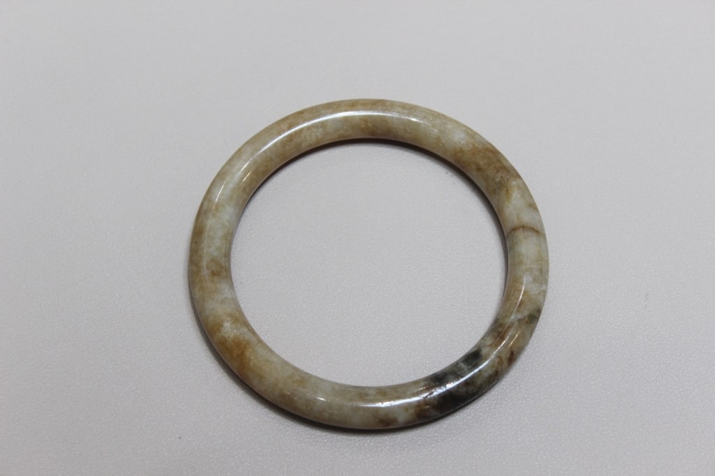 Chinese Jade Carved Bangle - 5