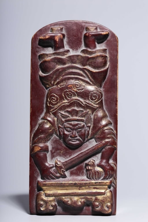 Chinese Taoist Ritual Wood Token: Dimension: 14.8cm L x 6.6cm x 3cm ,weight is 209gram