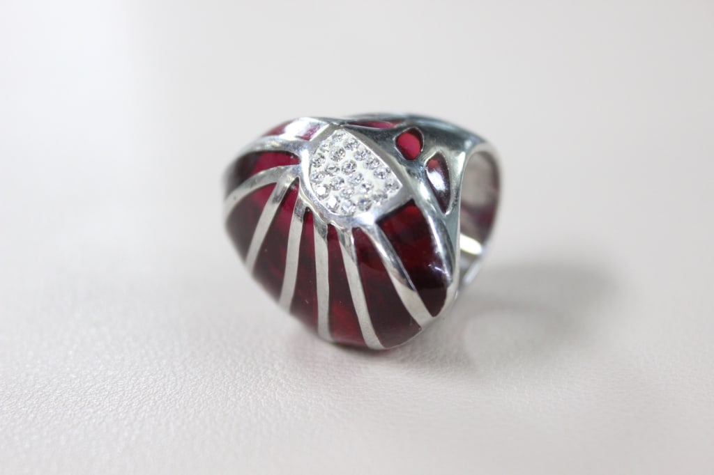 Striking Domed Cocktail Ring - 2