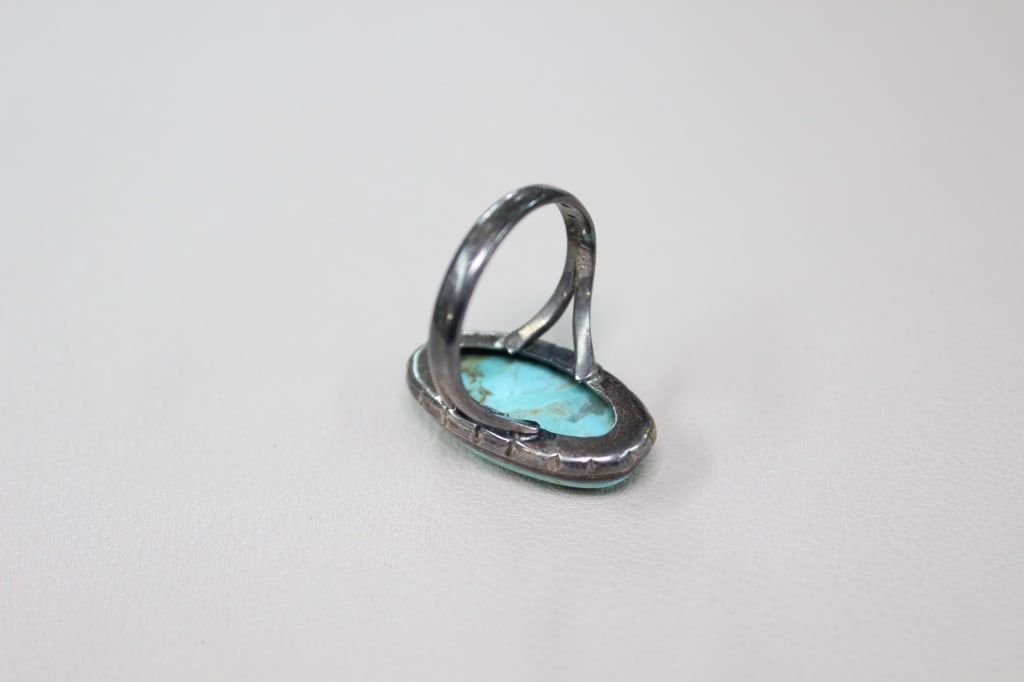 Turquoise Sterling Silver Ring - 3