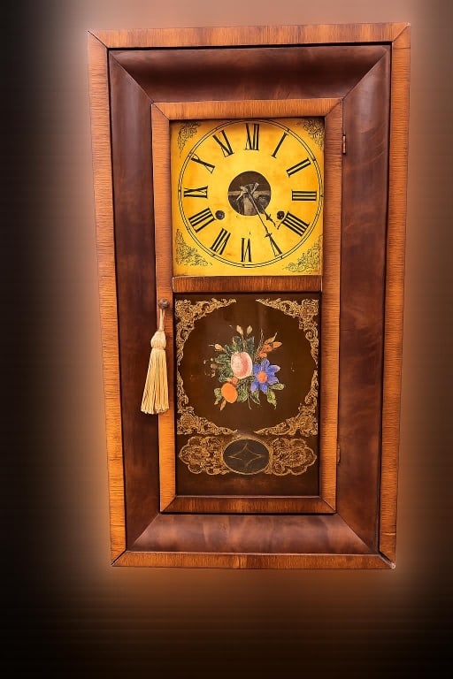 Late19th.C American Ogee Mahogany Mantel clock, (1 of 7)