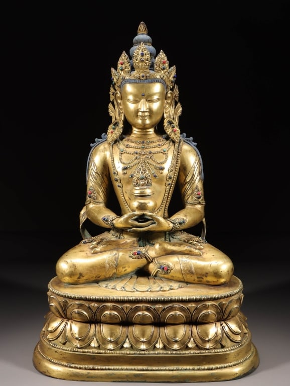 Chinese Gilt Bronze Buddha Statue (1 of 9)
