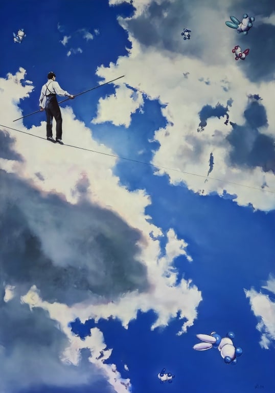 Oil painting Equilibrium equation Igor Konovalov (1 of 7)