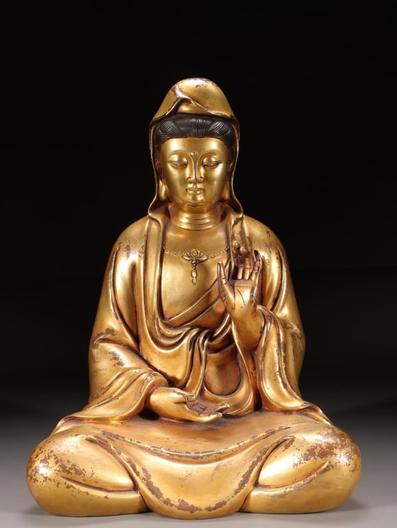 Chinese Gilt Bronze Buddha Sculpture (1 of 9)