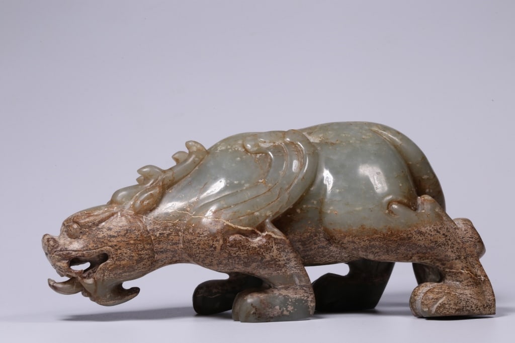 Chinese Jade Carved Beast (1 of 12)