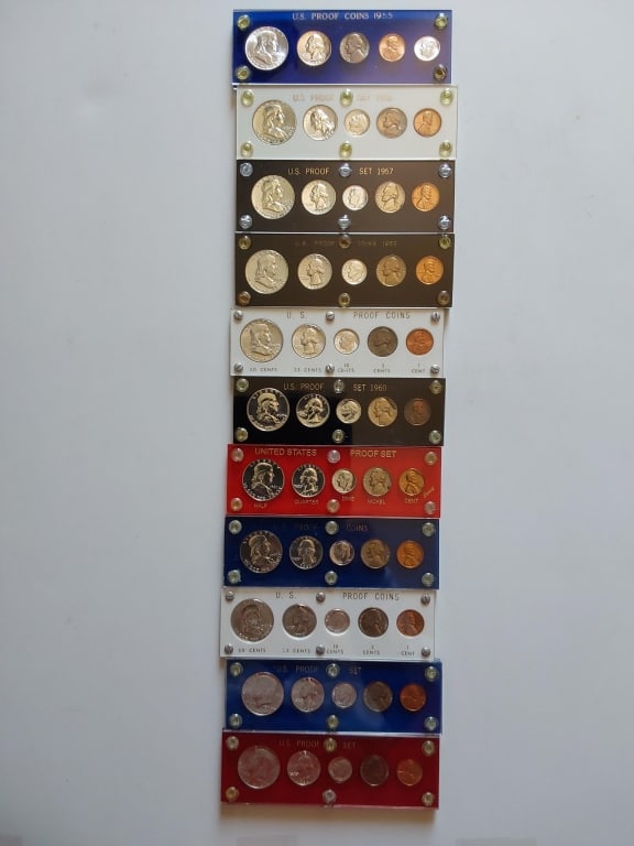 1955 P TO 1964P And 1964-D United States Proof Set: 1955 P TO 1964P And 1964-D United States United States Proof Set .