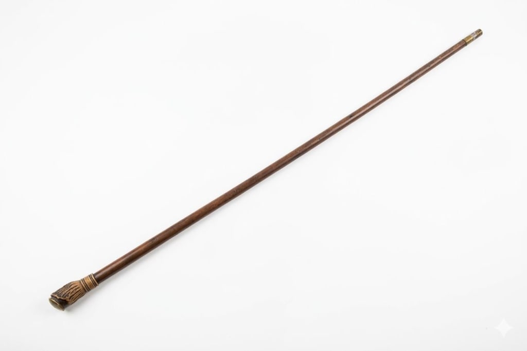 German WW2 Walking Cane w Medallion (1 of 4)