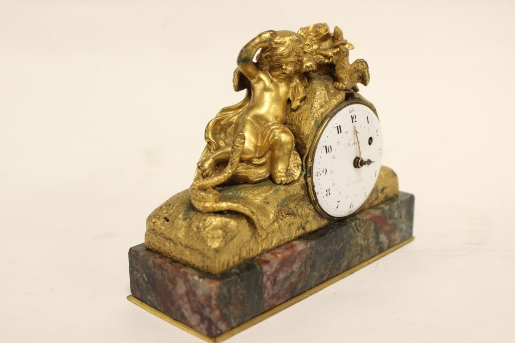 French Gilt-bronze (ormolu) Mantel Clock - 2