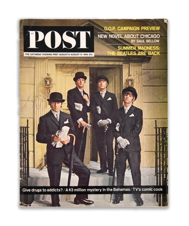 The Beatles, Fully Signed The Saturday Evening Pos: The Beatles, Fully Signed The Saturday Evening Post Magazine (August 8?15, 1964 Issue) This August 1964 issue of The Saturday Evening Post features a cover image of the Beatles during the height of