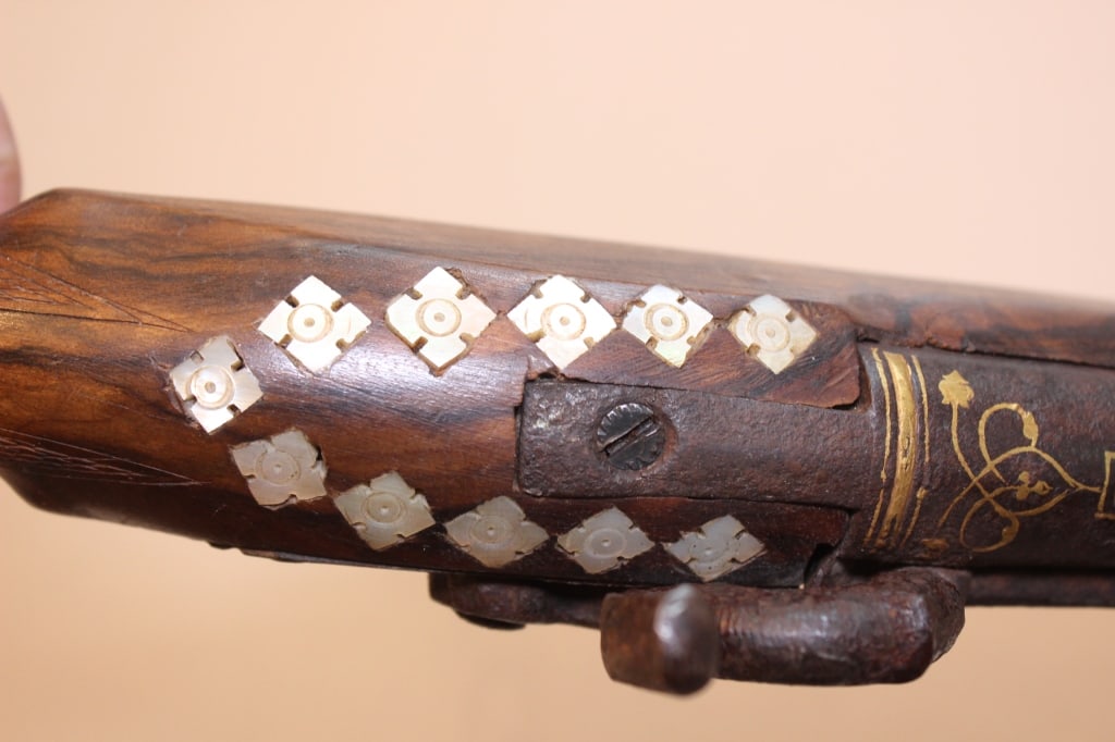 19th.C percussion cap muzzleloading pistol - 11