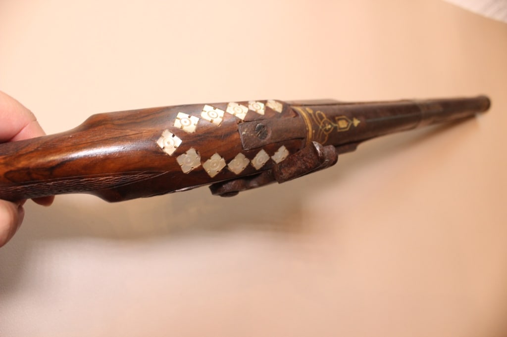 19th.C percussion cap muzzleloading pistol - 4