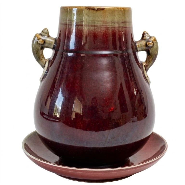 19th.Century Chinese Purple Glazed Porcelain Vase (1 of 15)