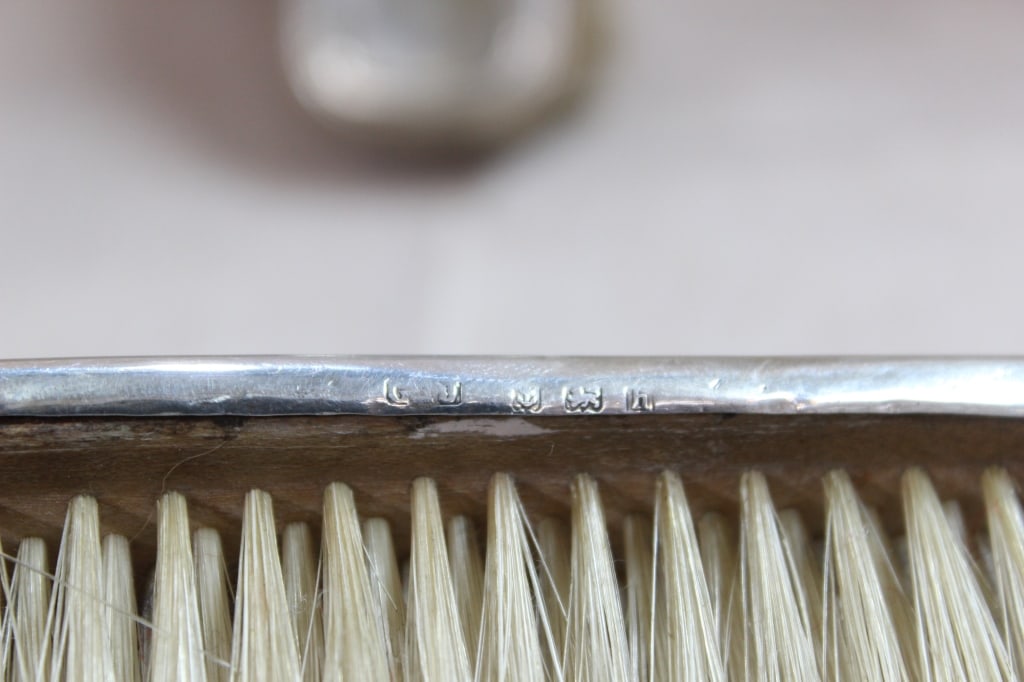 Antique Brush with Solid Sterling Silver Handle - 2