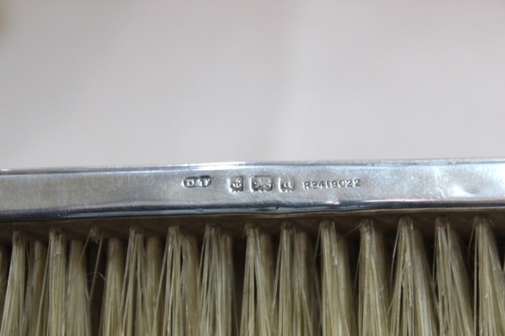Antique Brush with Solid Sterling Silver Handle - 4