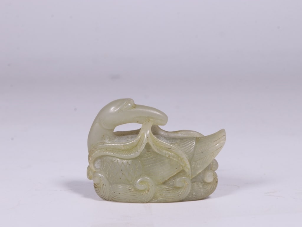 Chinese Carved Jade Goose (1 of 9)