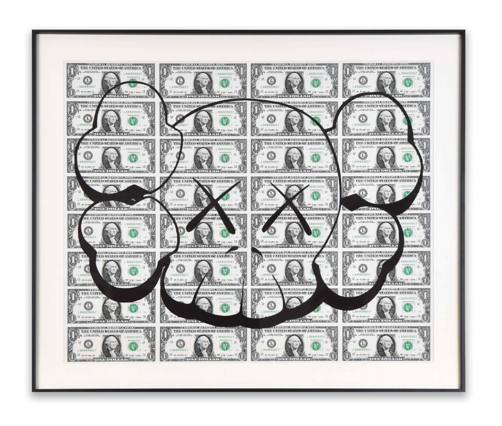 KAWS(b. 1974),Dollar Bill Companion Composition, (1 of 1)