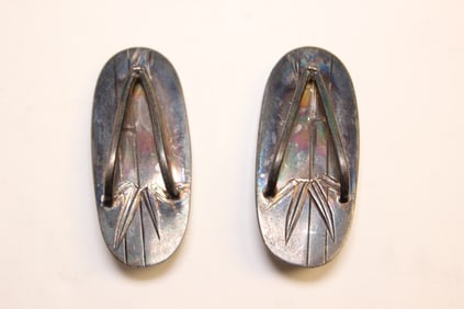 Antique Japanese sterling silver Miniature Geta