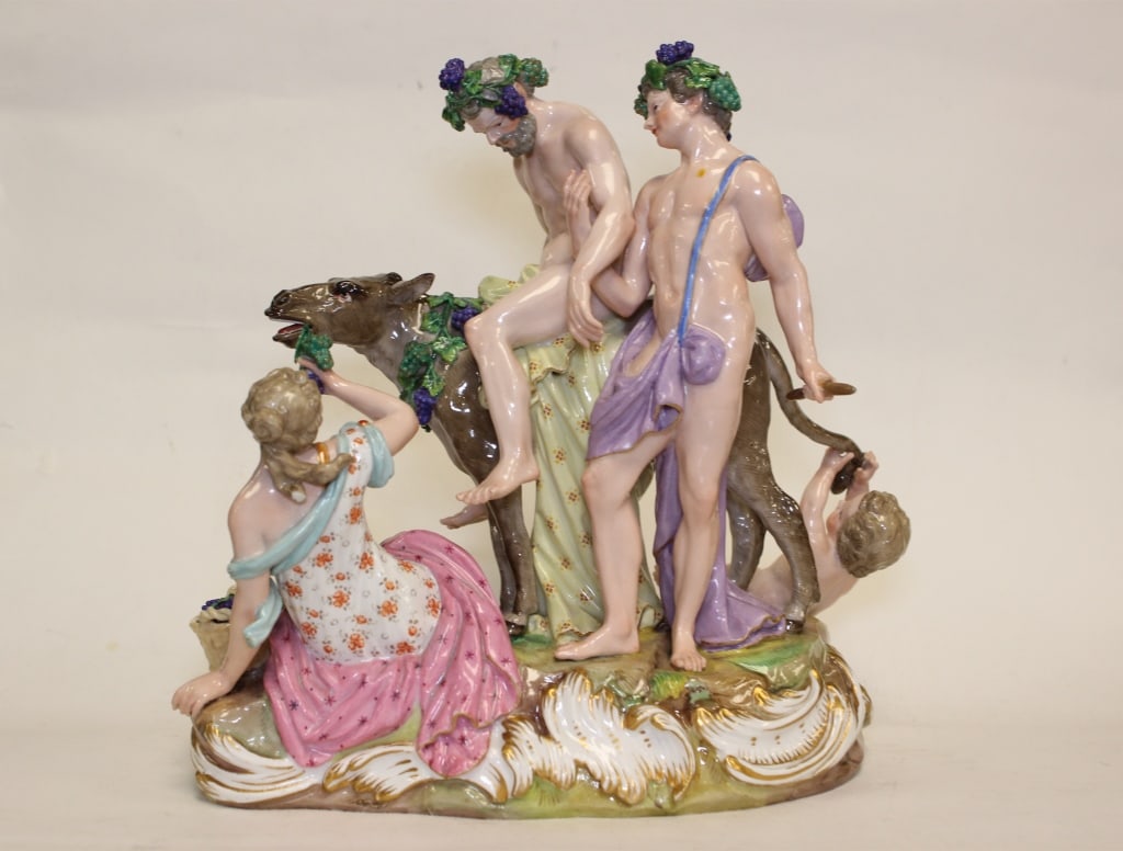 Meissen porcelain figural group (1 of 8)