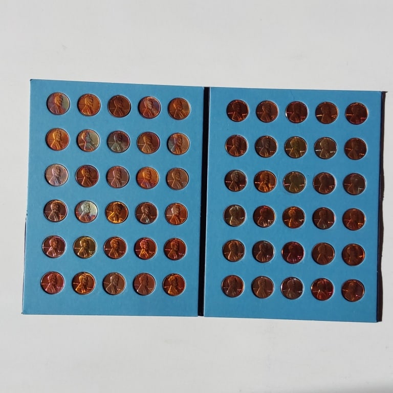 (RARE)LINCOLN CENTS COLLECTOIN 1950 TO 1974 P D S (1 of 9)