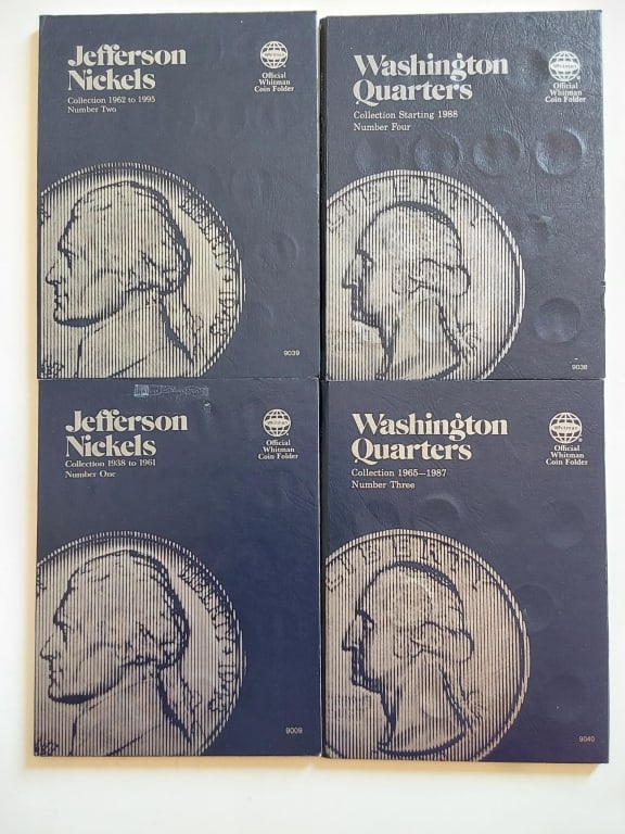 JEFFEREON NICKELS 1938 TO 1995. WASHINGTON QUARTE (1 of 12)