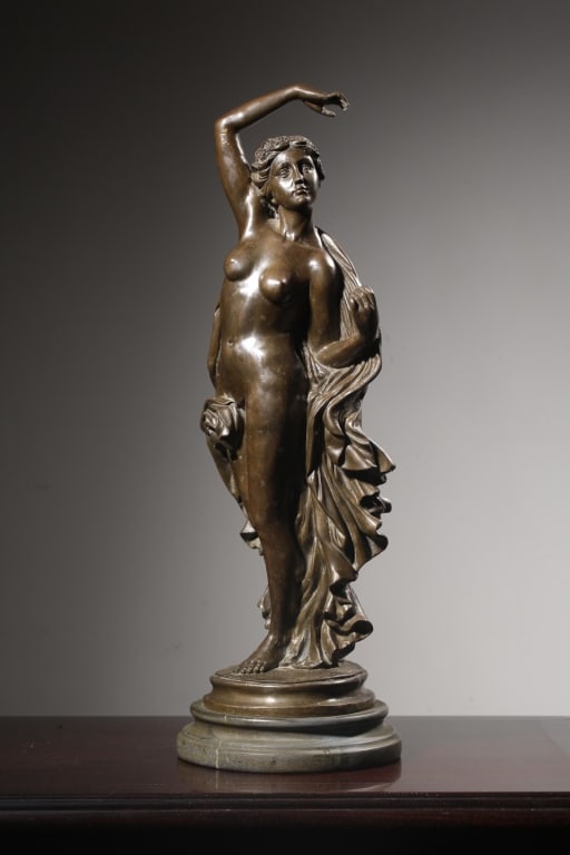 French Academic Bronze Sculpture of Nude Girl (1 of 9)