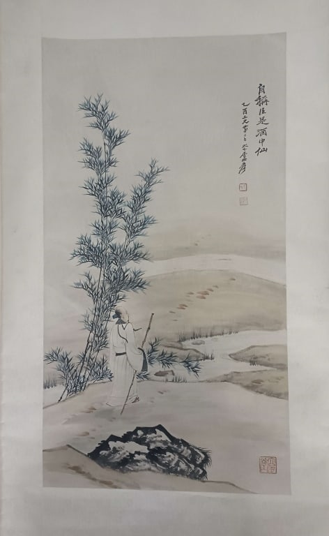 Chinese Ink Color Painting,Signed: Dimension : 89X48cm