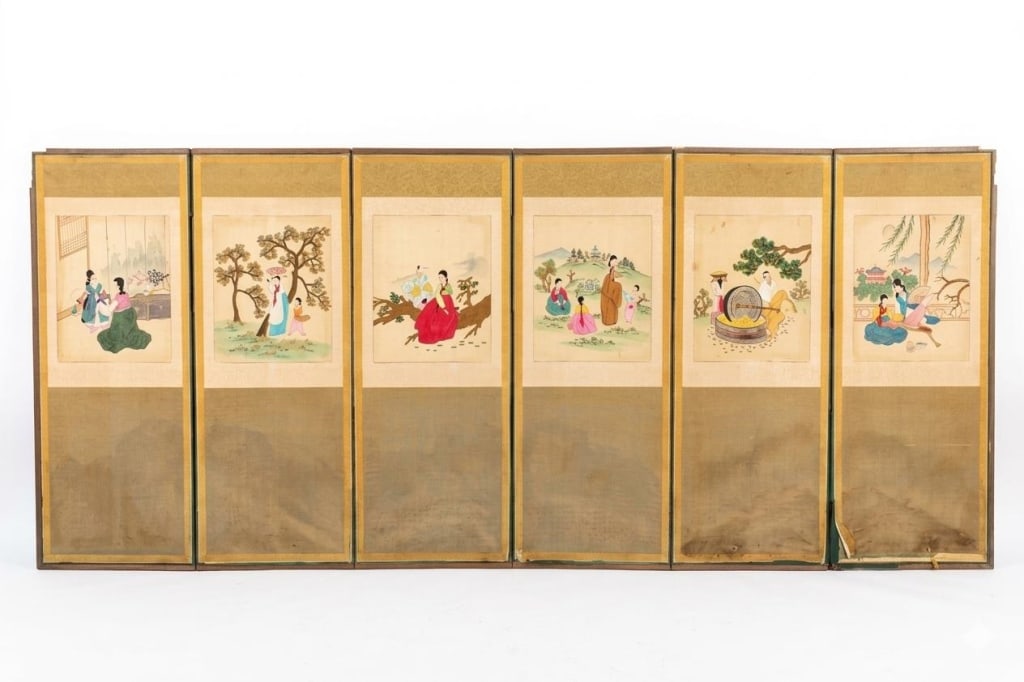 Traditional Korean 6-panel Folding Screen(Byeongpu (1 of 10)