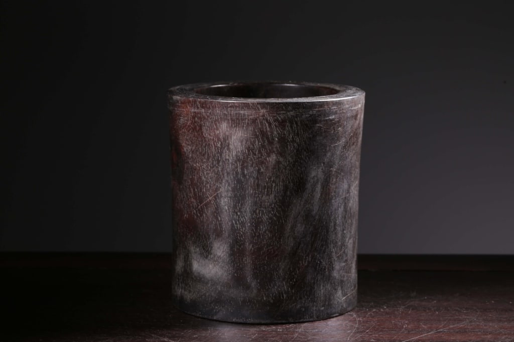 Chinese Zitan Wood Brushpot (1 of 9)