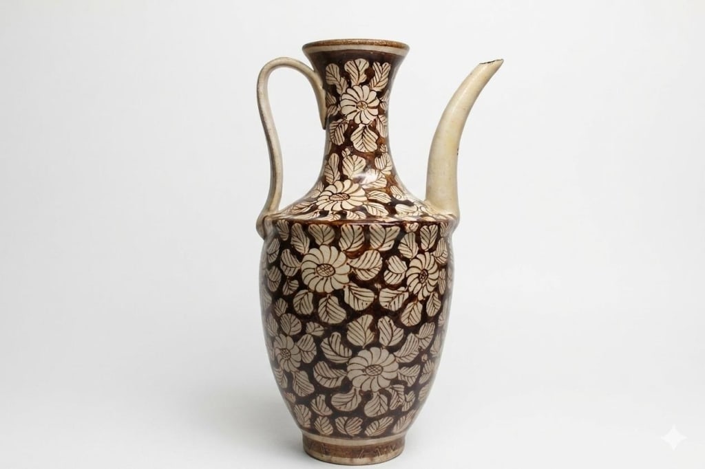 Chinese Ceramic Cizhou Ware Ewer (1 of 7)