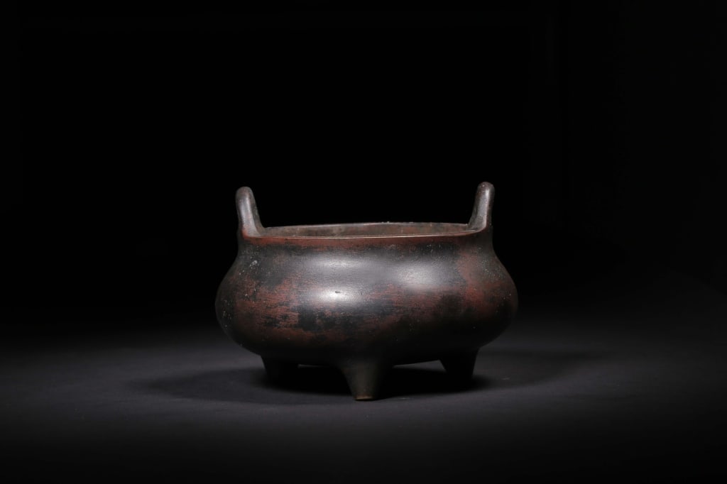Chinese Bronze Tripod Incense Burner,Mark (1 of 9)