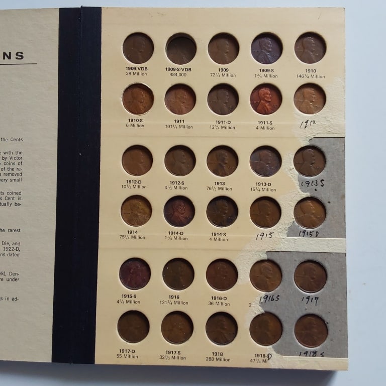 (RARE) LINCOLN CENTS COLLECTOIN 1909 TO 174 P D S (1 of 6)