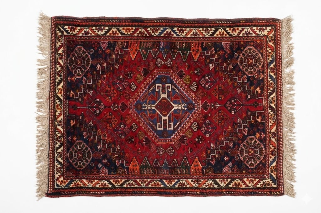 finely hand-knotted vintage Persian Qashqai Rug (1 of 4)