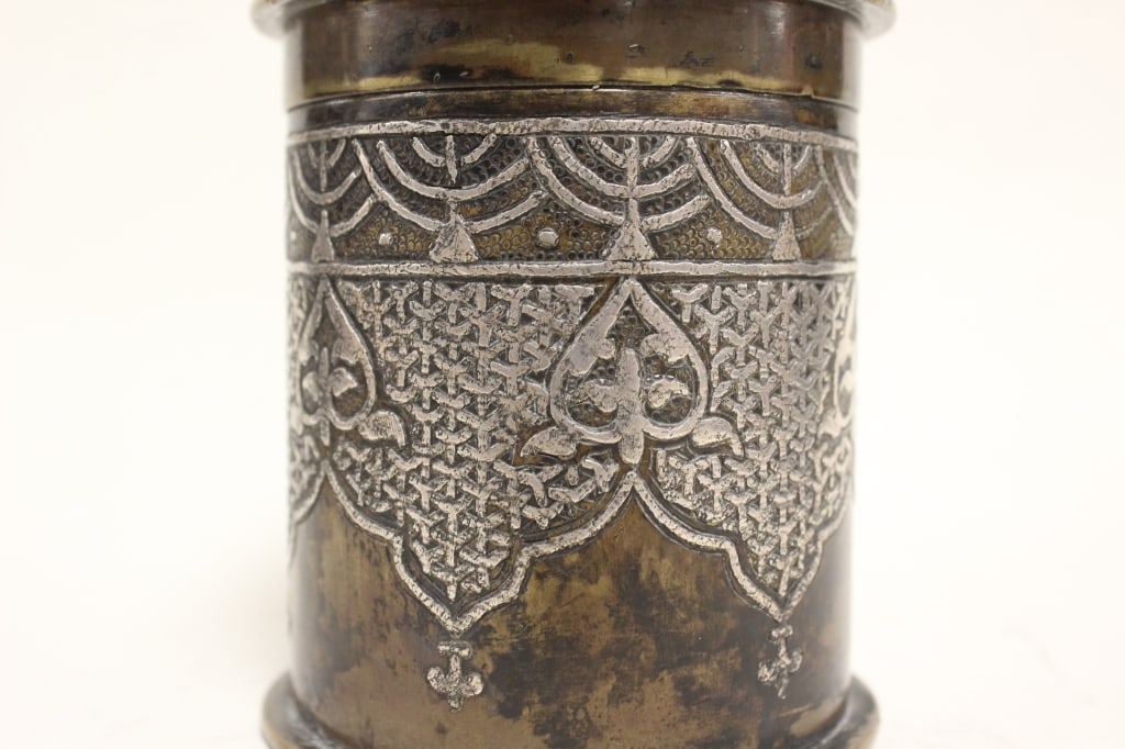 Antique Middle Eastern Brass Container. - 2