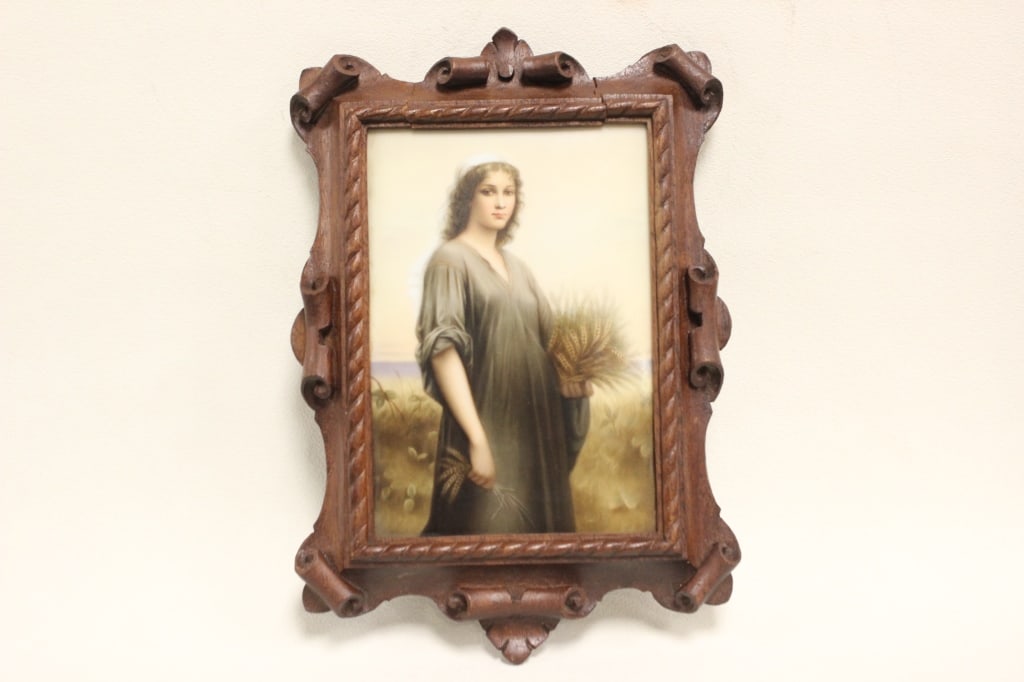 Hand-painted German porcelain plaque (1 of 5)