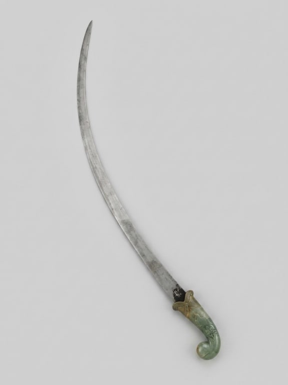 19th.C Ottoman Shamshir w Jade Handle (1 of 7)