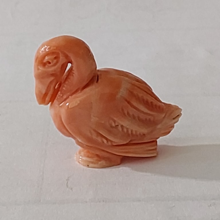 RED CORAL CARVING SWAN (1 of 9)