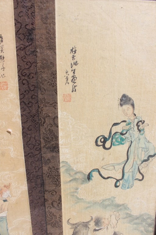 Classic Chinese four-panel screen Painting (1 of 6)