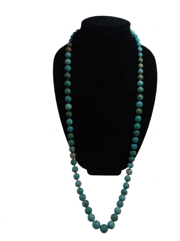 Antique Turquoise Beads Necklace (1 of 6)