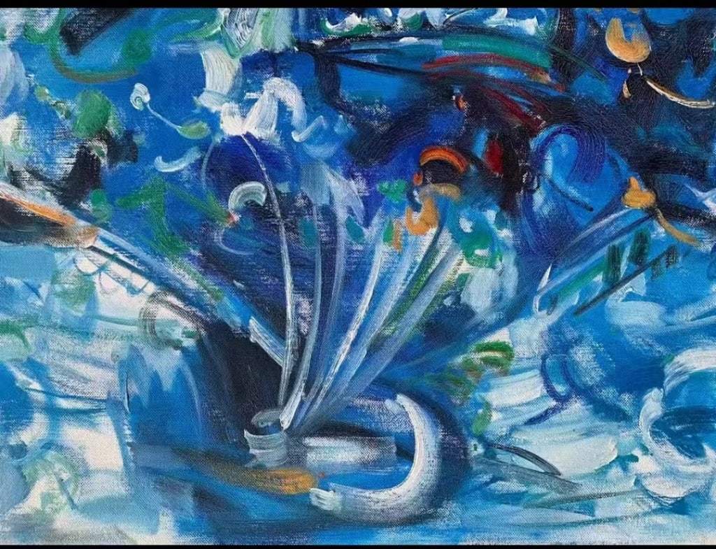 Oil on Canvas": Dimension: 90X120cm