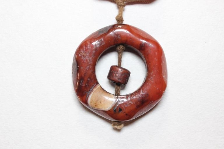 Chinese Hand-knotted Agate Cord Hanger: Chinese Hand-knotted Agate Cord Hanger.