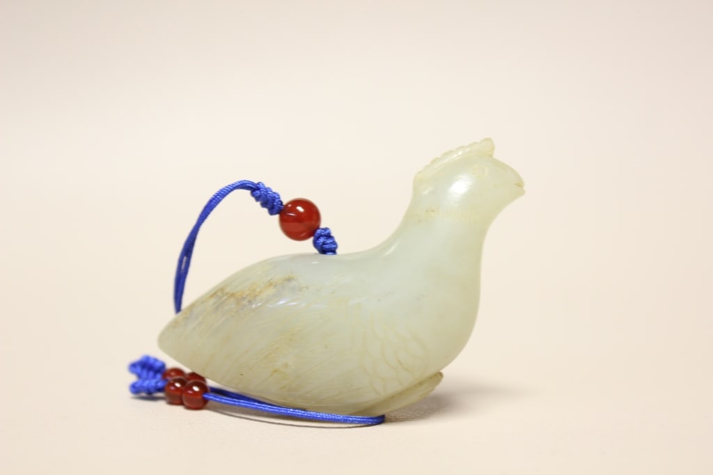 Chinese Bird-shaped Hetian Jade carving Toggle (1 of 3)