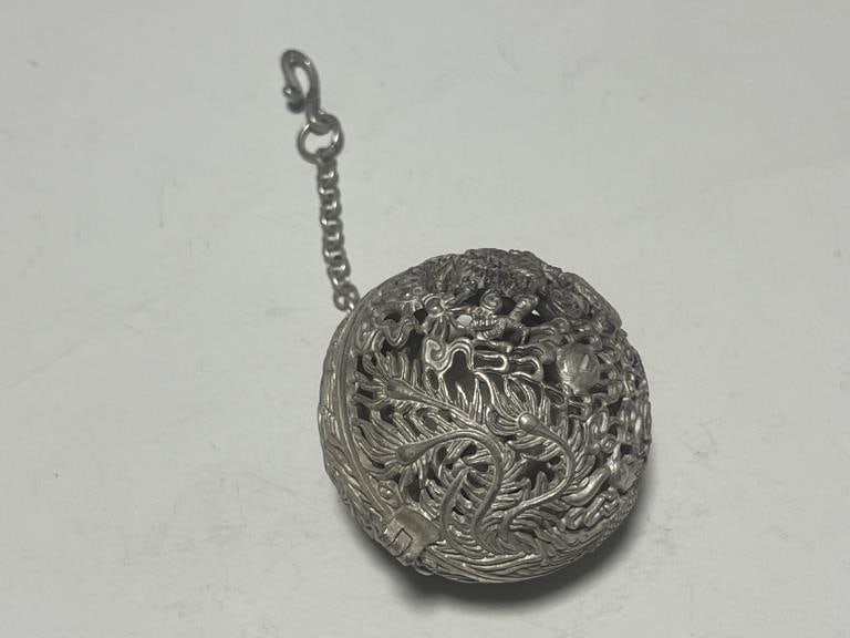Chinese openwork incense burner ball (1 of 5)
