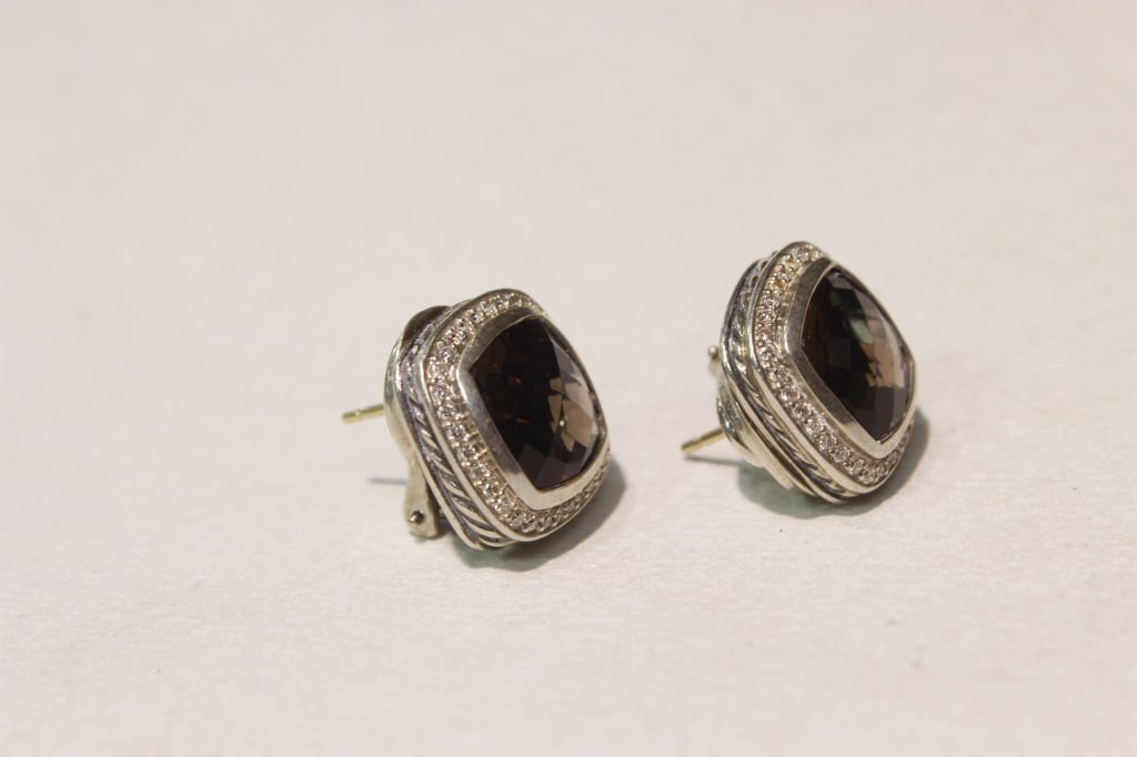 David Yurman Albion Stud Silver Earrings, Pair. - 4