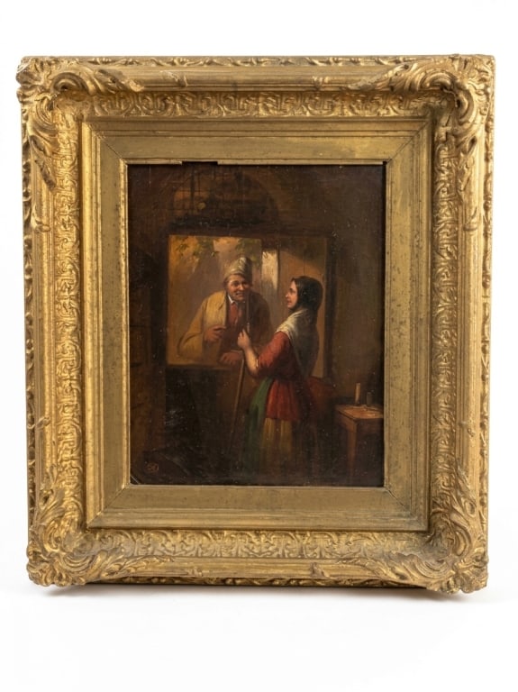 19th.C Holland Oil on Wood, Framed (1 of 5)