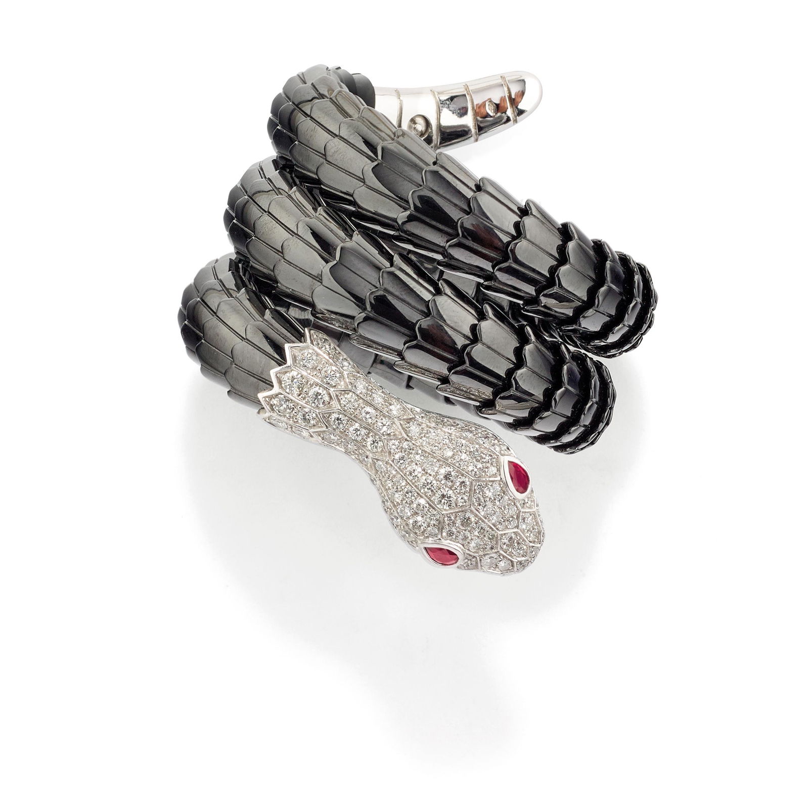 BRACELET SERPENT BANDEAU SEMI-ARTICULÃ‰ EN OR, (1 of 2)