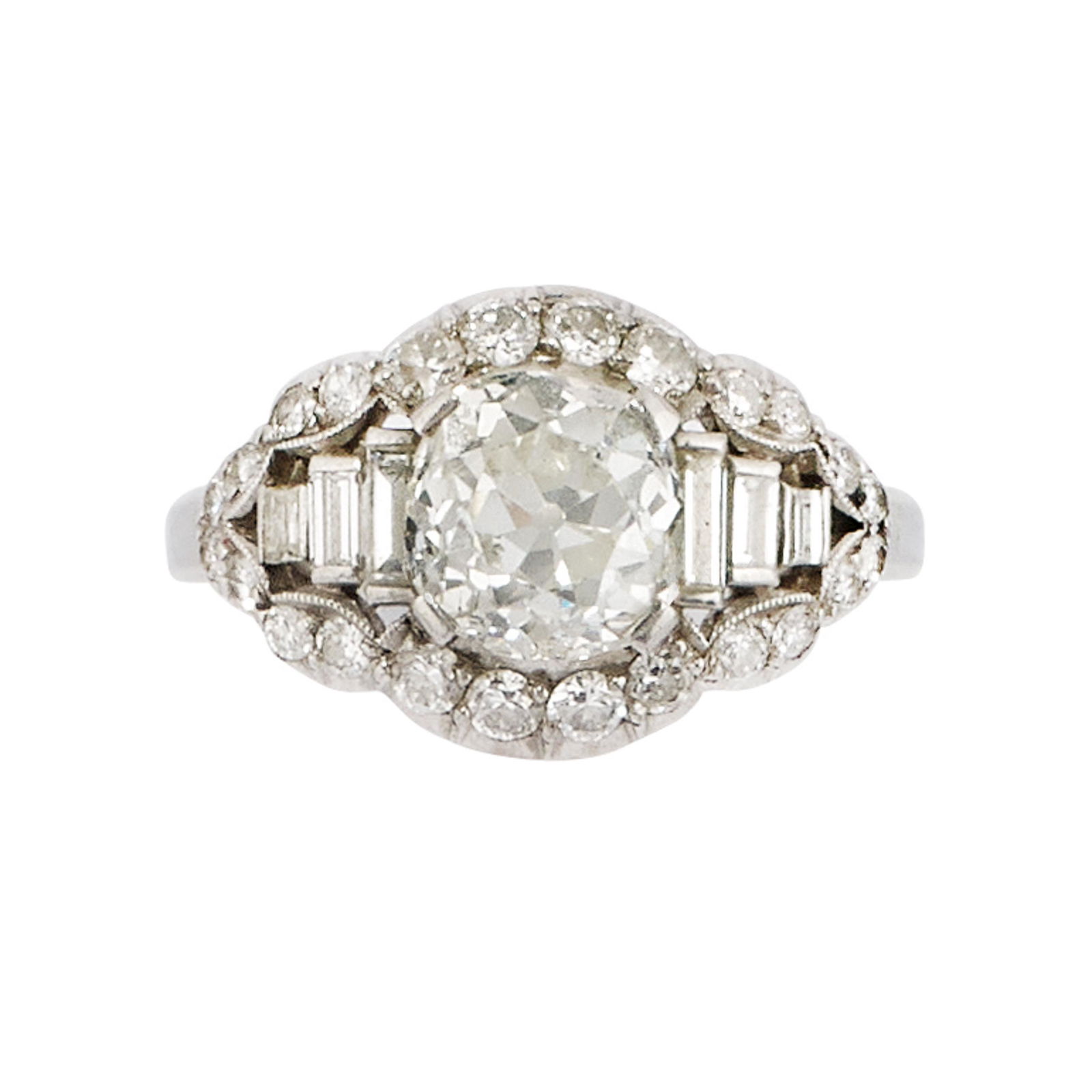 BAGUE TROMBINO EN PLATINE ET DIAMANTS, SIGNÃ‰E (1 of 1)