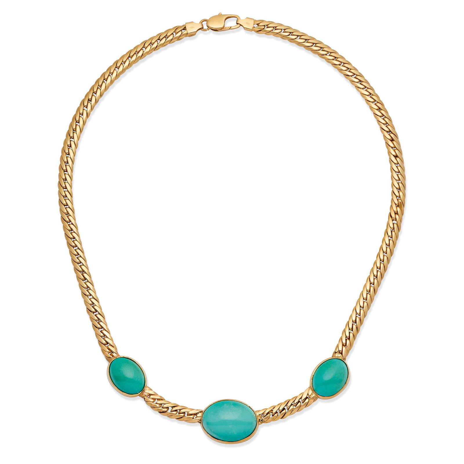 COLLIER ET PAIRE DE BOUCLES D'OREILLES EN OR ET (1 of 2)